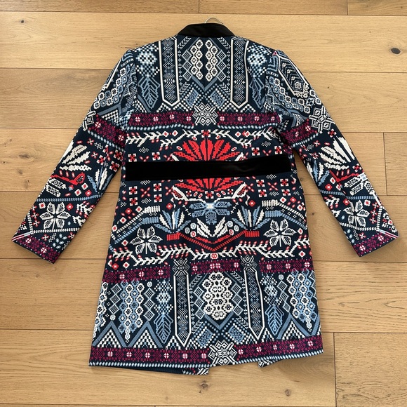 Floryday Multicolor Patterned Longline Jacket Size L - Picture 6 of 6